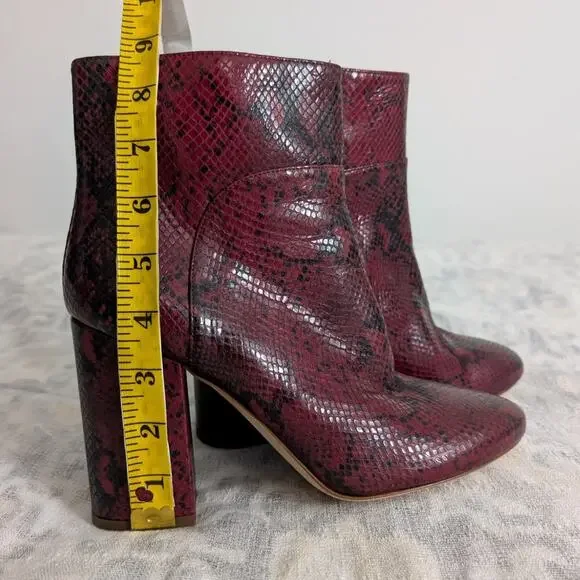 Twin-Set Leather Ankle Boots in Red Python Print Size 40 / US 10 - Picture 11 of 12